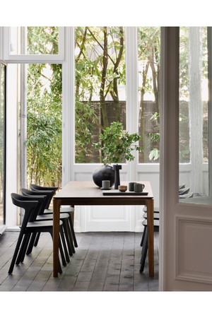 Teak Brown Minimalist Dining Table | Ethnicraft Bok | Oroa.com