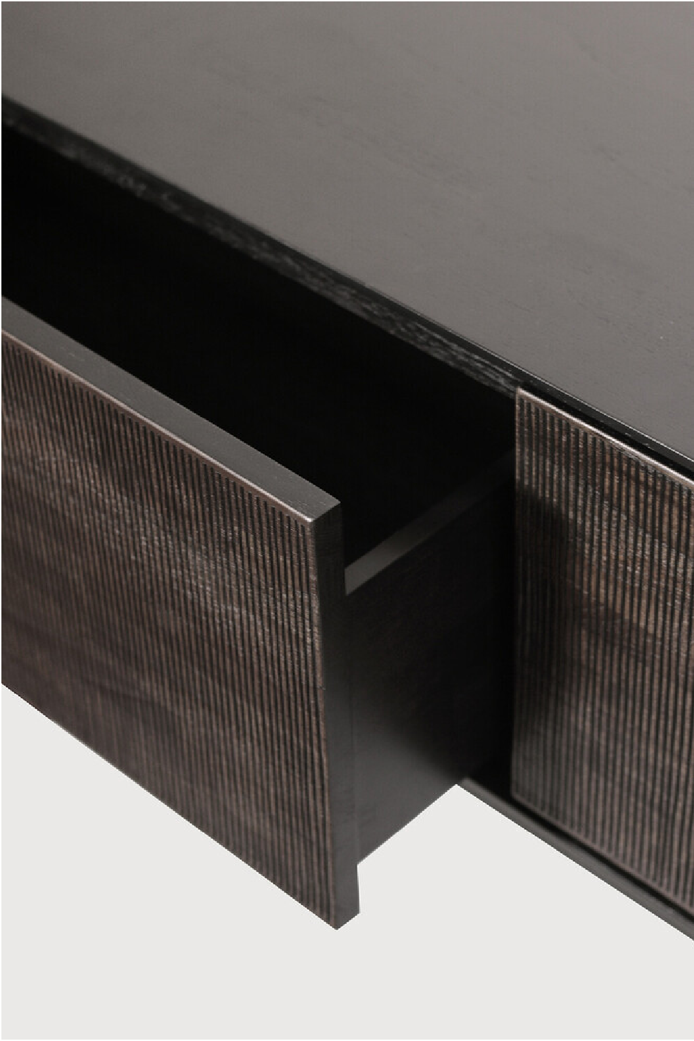 Dark Teak TV Cupboard | Ethnicraft Grooves | OROA.com