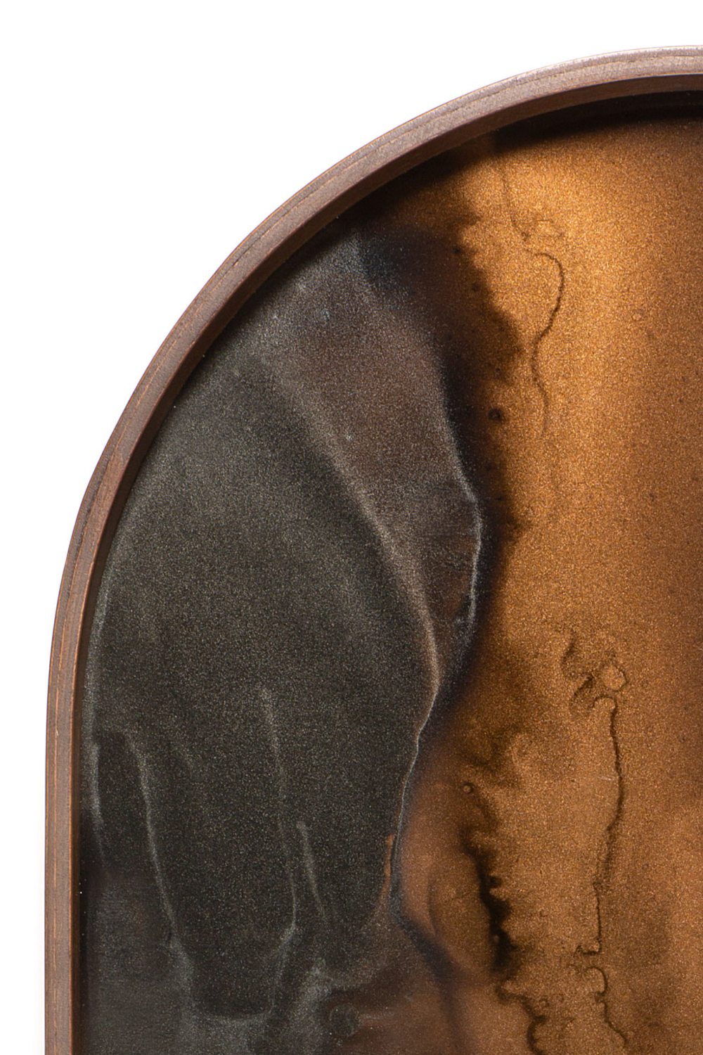 Oblong Hand-Painted Glass Tray | Ethnicraft Organic | OROA.COM