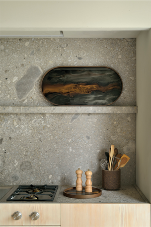 Oblong Hand-Painted Glass Tray | Ethnicraft Organic | OROA.COM