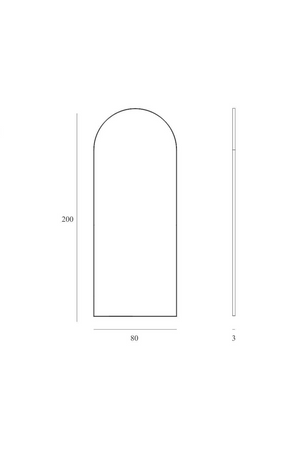 Vintage Arched Floor Mirror | Ethnicraft Gate | OROA.COM