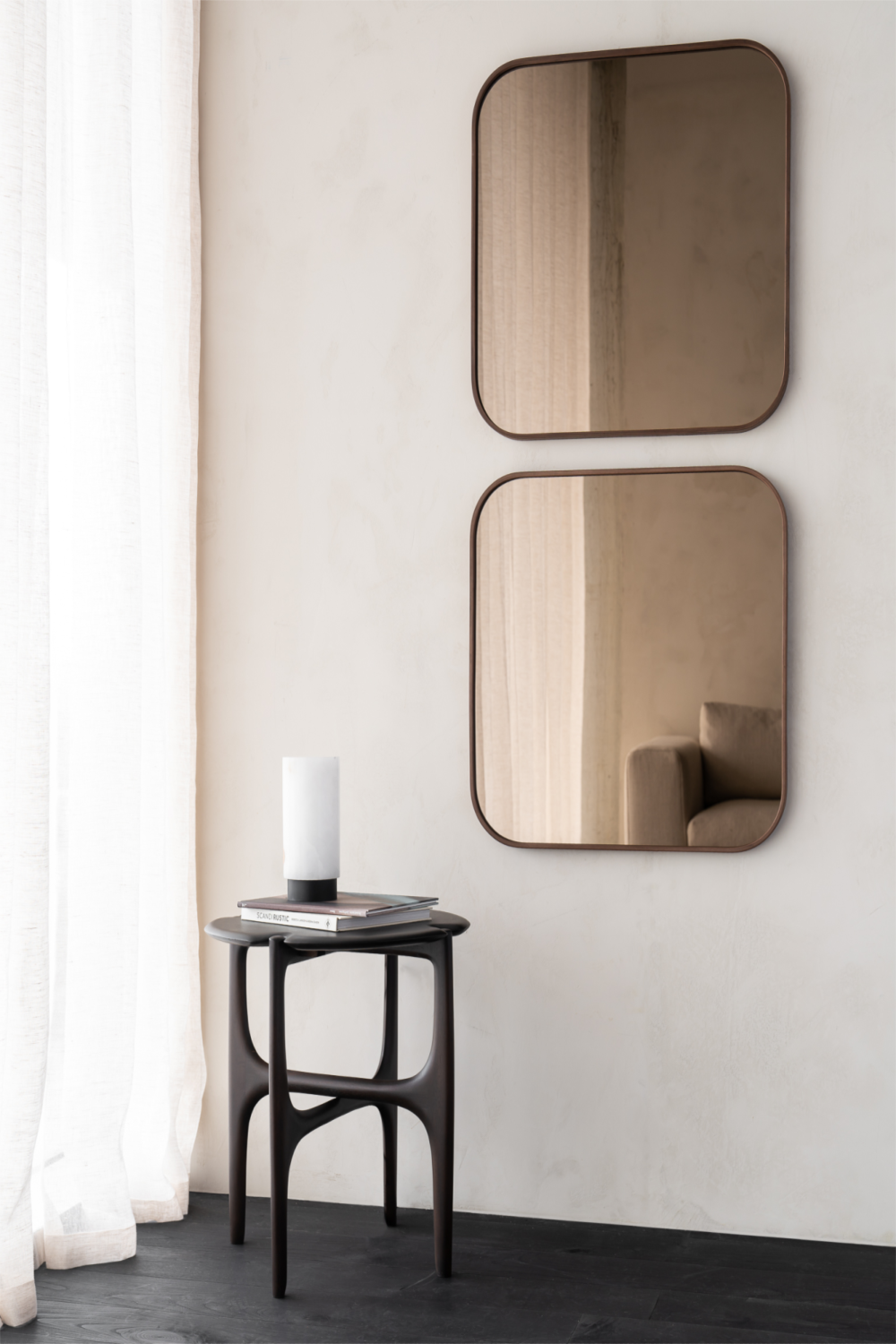 Walnut Framed Wall Mirror | Ethnicraft Camber | Oroa.com