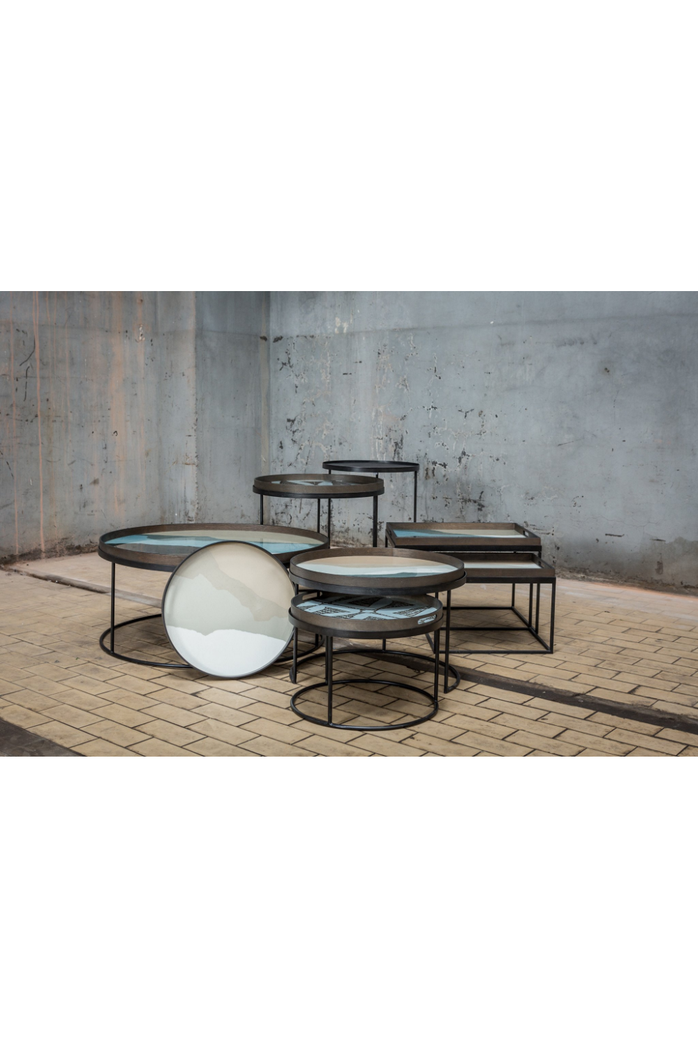 Round Tray Side Table Set (2) | Ethnicraft | OROA
