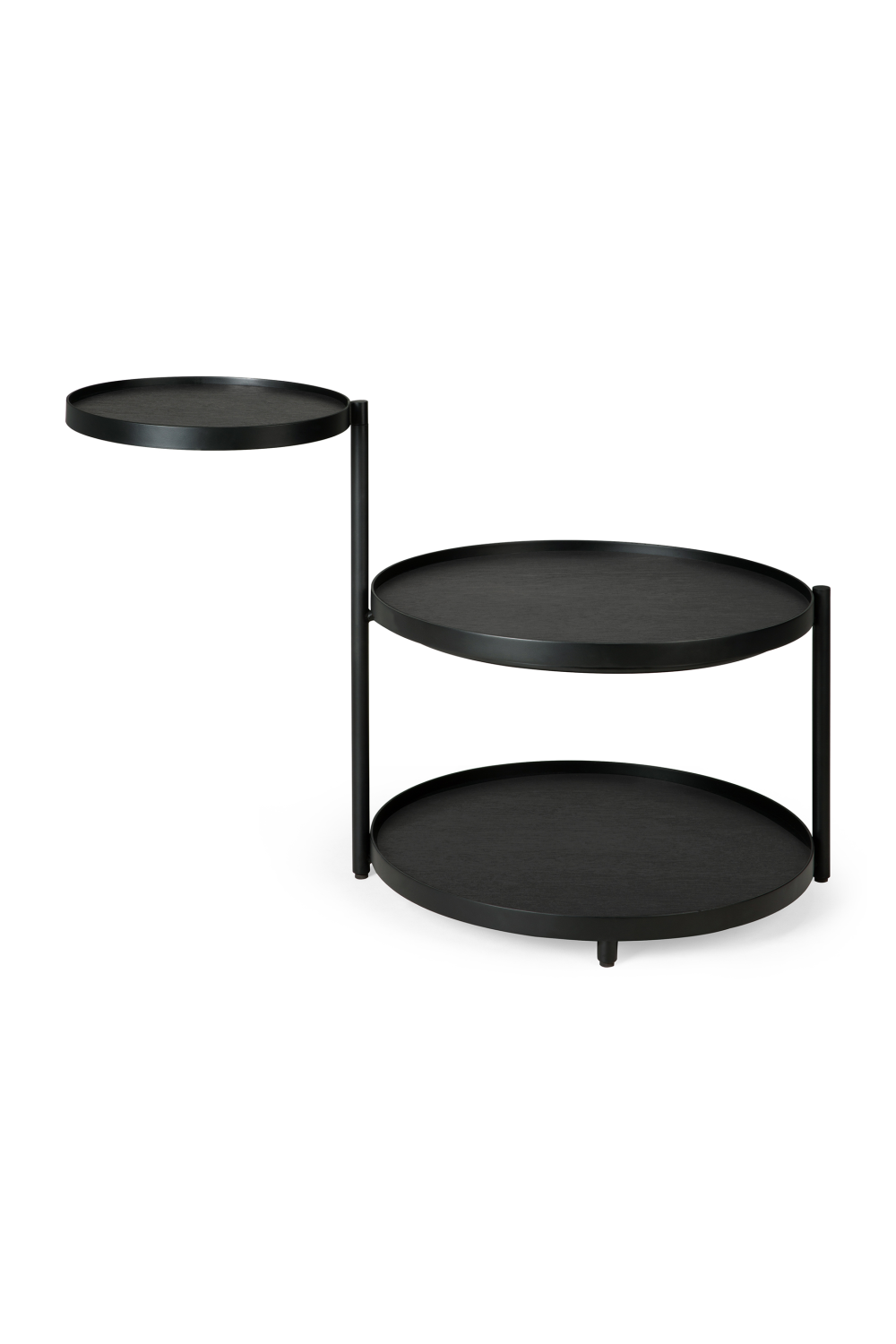 Round Triple-Tray Side Table | Ethnicraft Swivel | Oroa.com