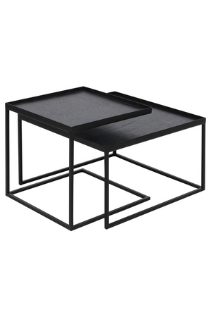 Black Nesting Coffee Tables (2) | Ethnicraft | OROA
