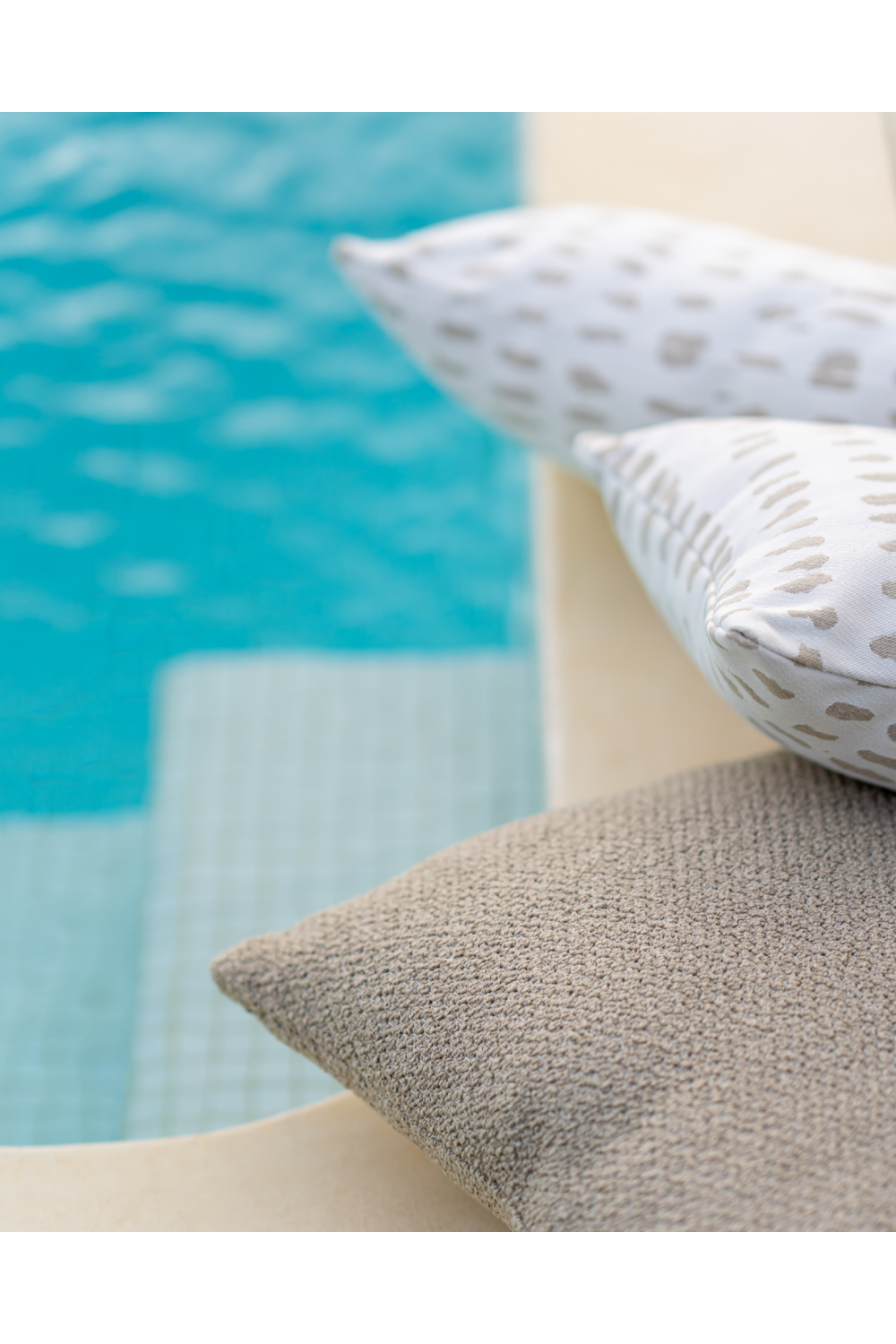 Printed Outdoor Cushions (2) | Ethnicraft White