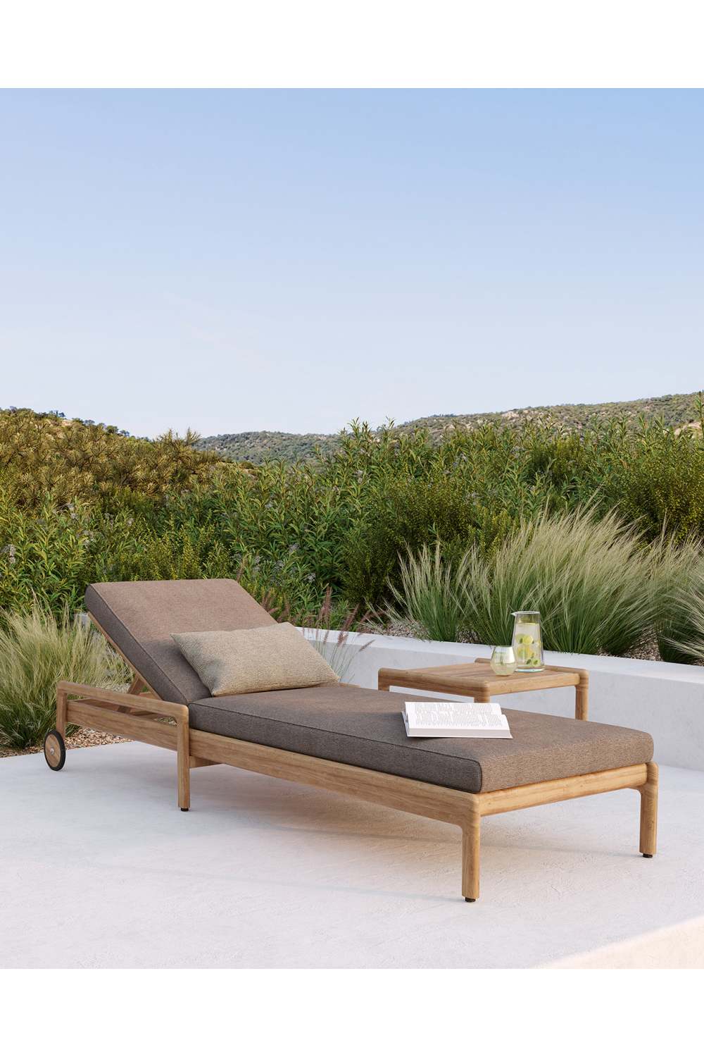 Rectangular Boucle Outdoor Cushions (2) | Ethnicraft | OROA.COM