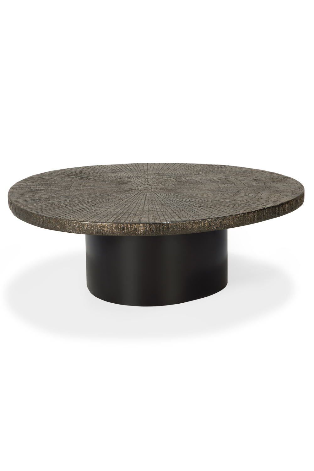 Metallic Oval Coffee Table | Ethnicraft Slice | Oroa.com