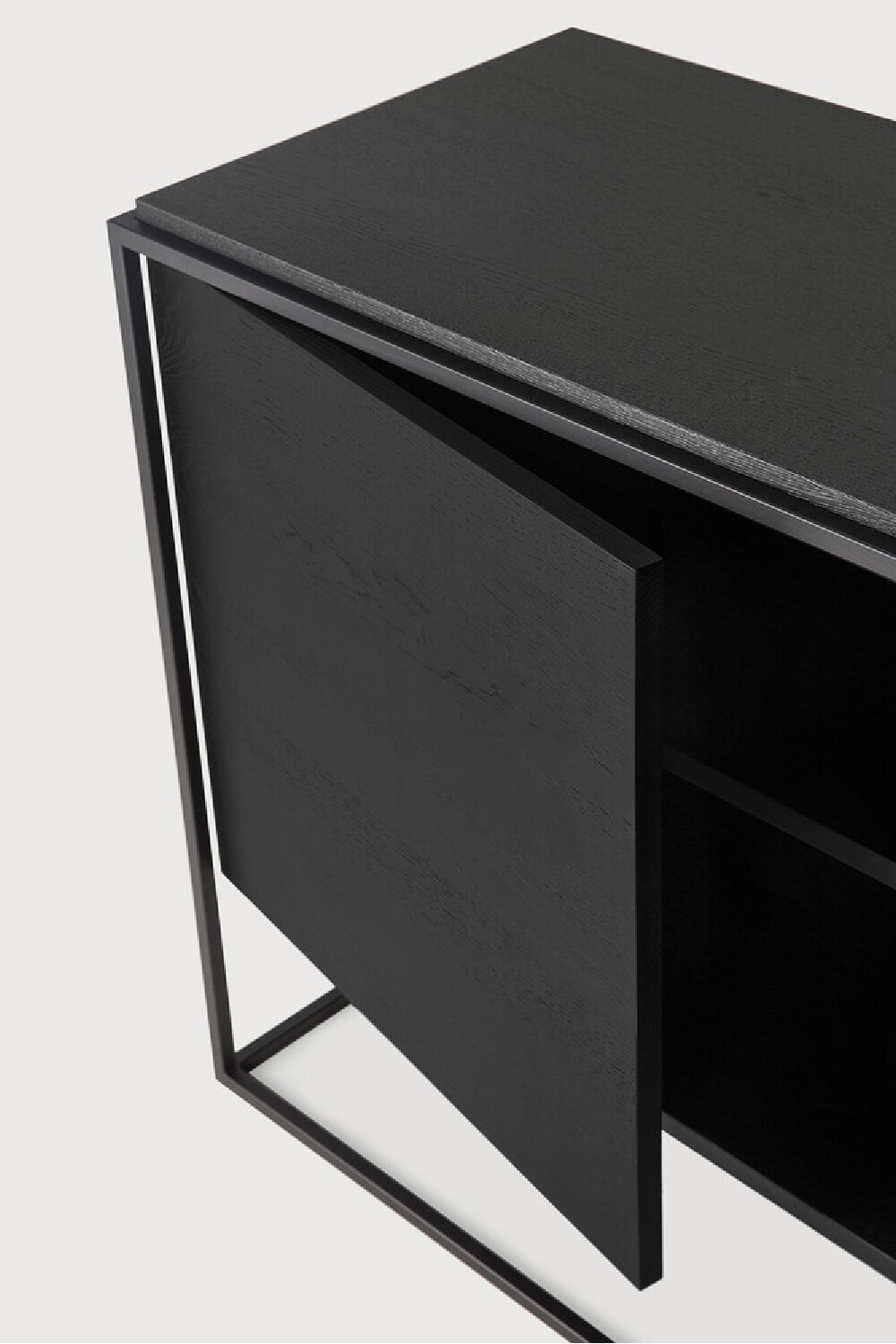 2-Door Wooden Black Oak Sideboard | Ethnicraft Monolit | Oroa.com