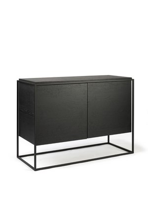 2-Door Wooden Black Oak Sideboard | Ethnicraft Monolit | Oroa.com