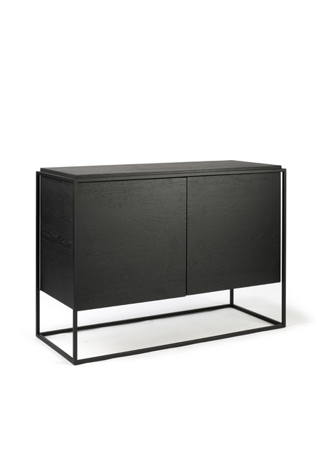 2-Door Wooden Black Oak Sideboard | Ethnicraft Monolit | Oroa.com