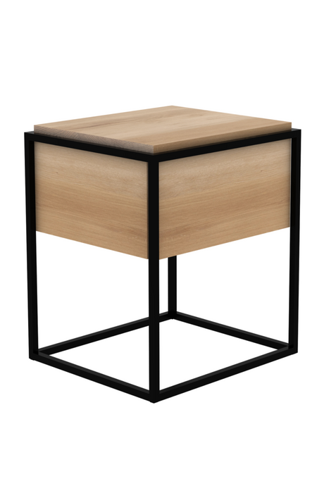 Oak Minimalistic Nightstand | Ethnicraft Monolit | OROA.com