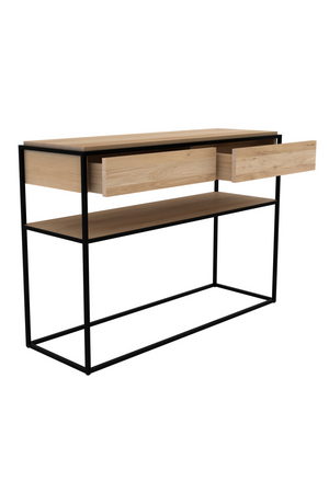 Rectangular 2-Drawer Console Table | Ethnicraft | OROA.com