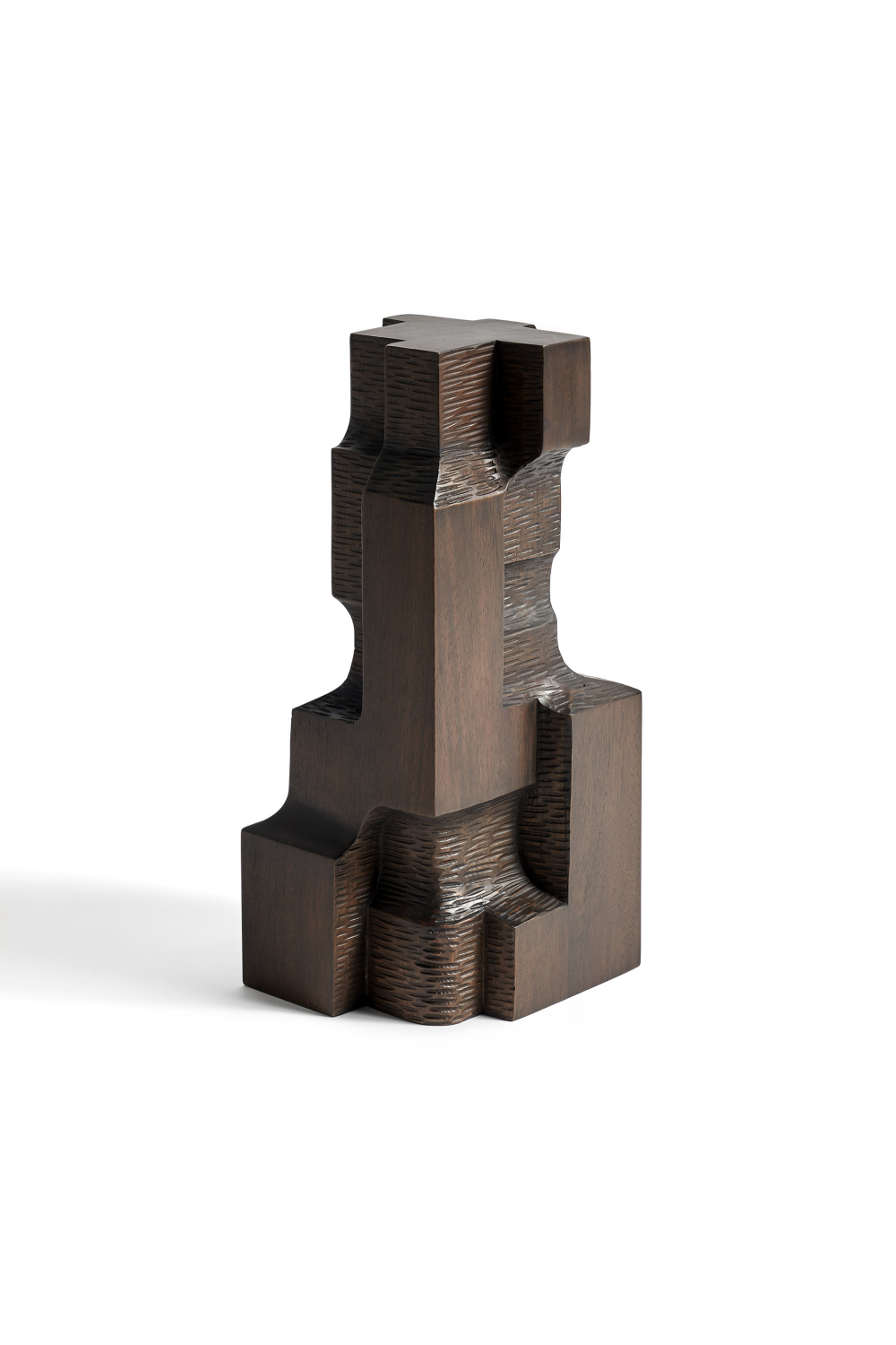 Geometrical Mahogany Sculpture | Ethnicraft Block Organic | OROA.COM
