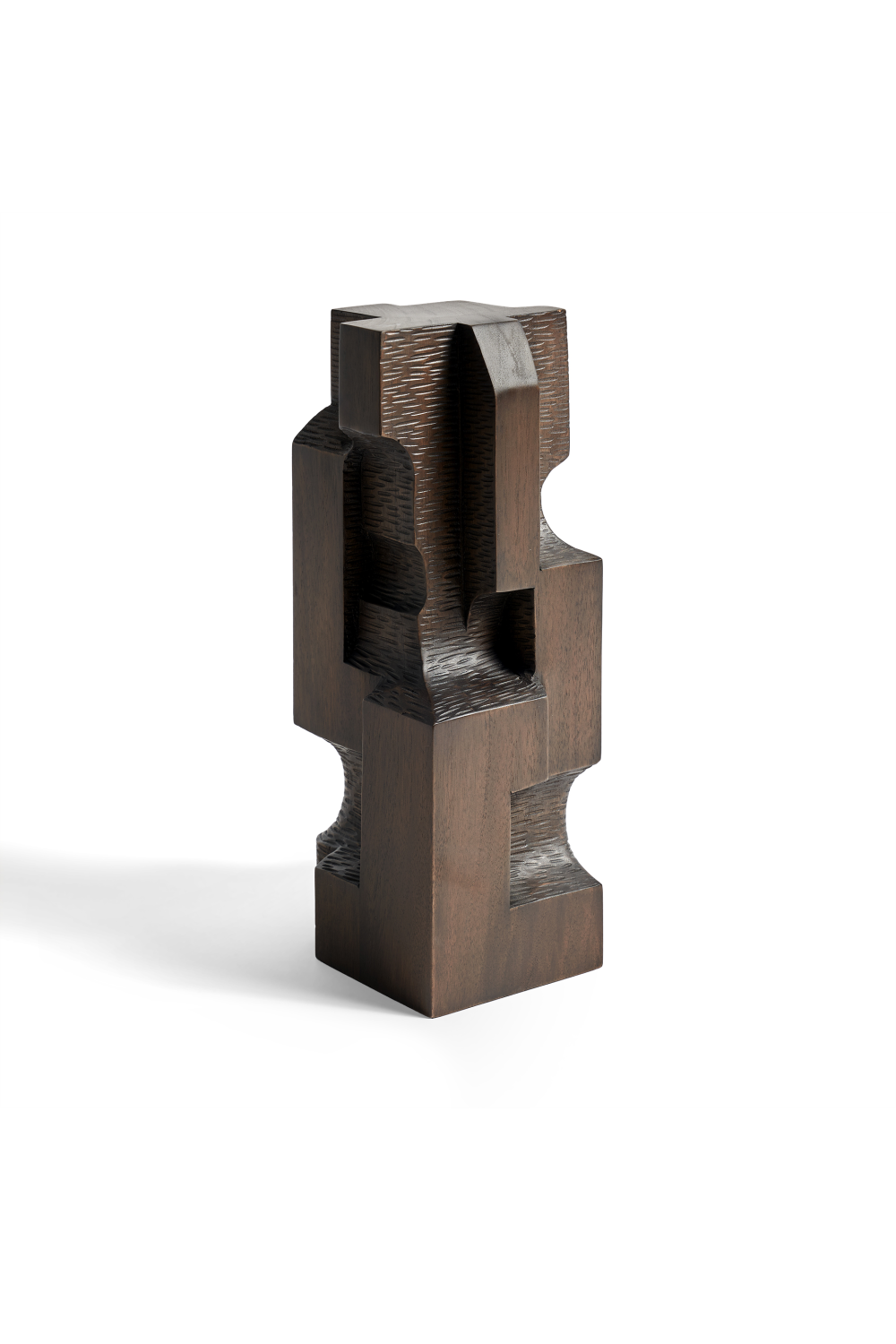 Geometrical Mahogany Sculpture | Ethnicraft Block Organic | OROA.COM