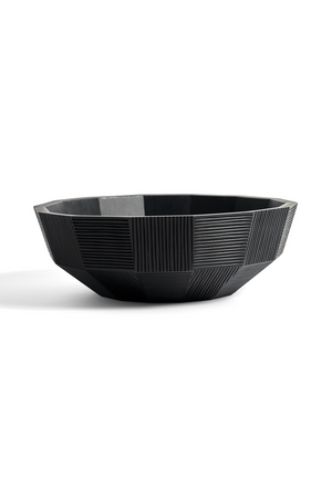 Black Mahogany Modern Bowl | Ethnicraft Striped | OROA.COM