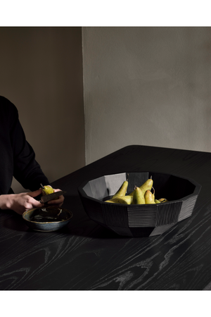 Black Mahogany Modern Bowl | Ethnicraft Striped | OROA.COM