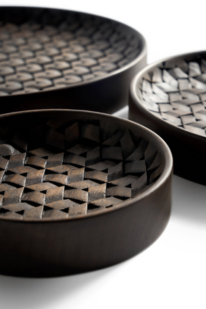 Brown Mahogany Bowl Set (3) | Ethnicraft Tampa | OROA.COM