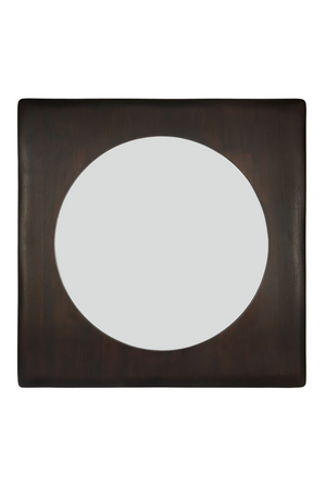 Varnished Mahogany Wall Mirror | Ethnicraft PI | OROA.COM