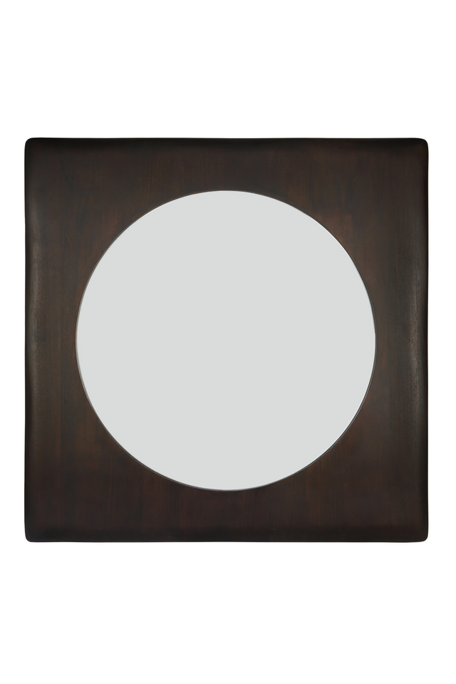 Varnished Mahogany Wall Mirror | Ethnicraft PI | OROA.COM