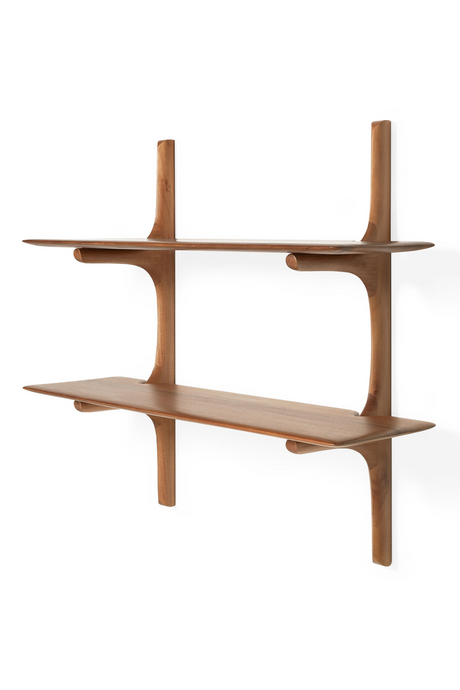 Varnished Mahogany Wall Shelf | Ethnicraft PI | Oroa.com