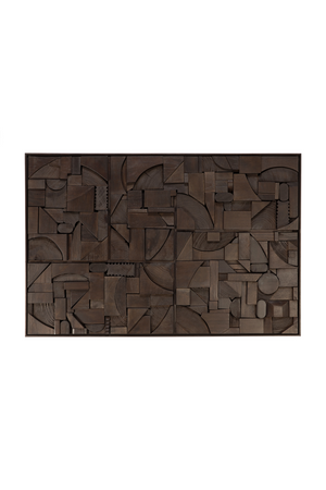 Wooden Geometric Relief Wall Art | Ethnicraft Bricks | Oroa.com