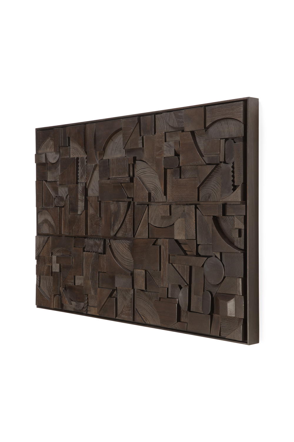 Wooden Geometric Relief Wall Art | Ethnicraft Bricks | Oroa.com