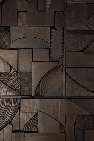 Wooden Geometric Relief Wall Art | Ethnicraft Bricks | Oroa.com