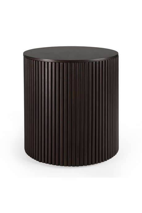 Brown Mahogany Storage Side Table | Ethnicraft Roller Max | OROA.COM