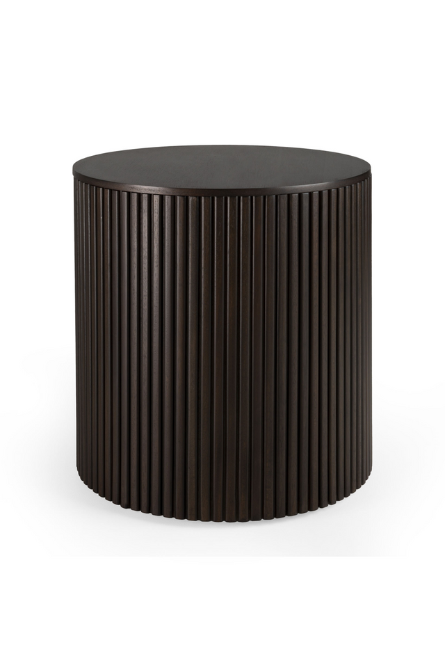 Brown Mahogany Storage Side Table | Ethnicraft Roller Max | OROA.COM