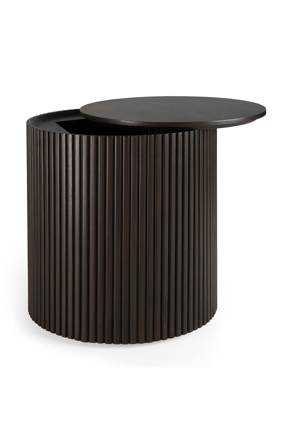 Brown Mahogany Storage Side Table | Ethnicraft Roller Max | OROA.COM