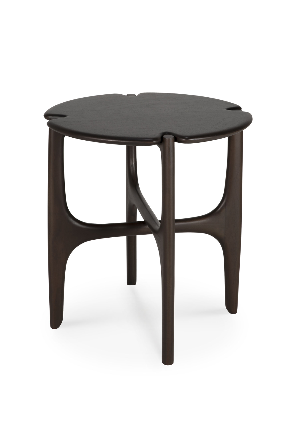 Varnished Round Side Table | Ethnicraft PI | Oroa.com