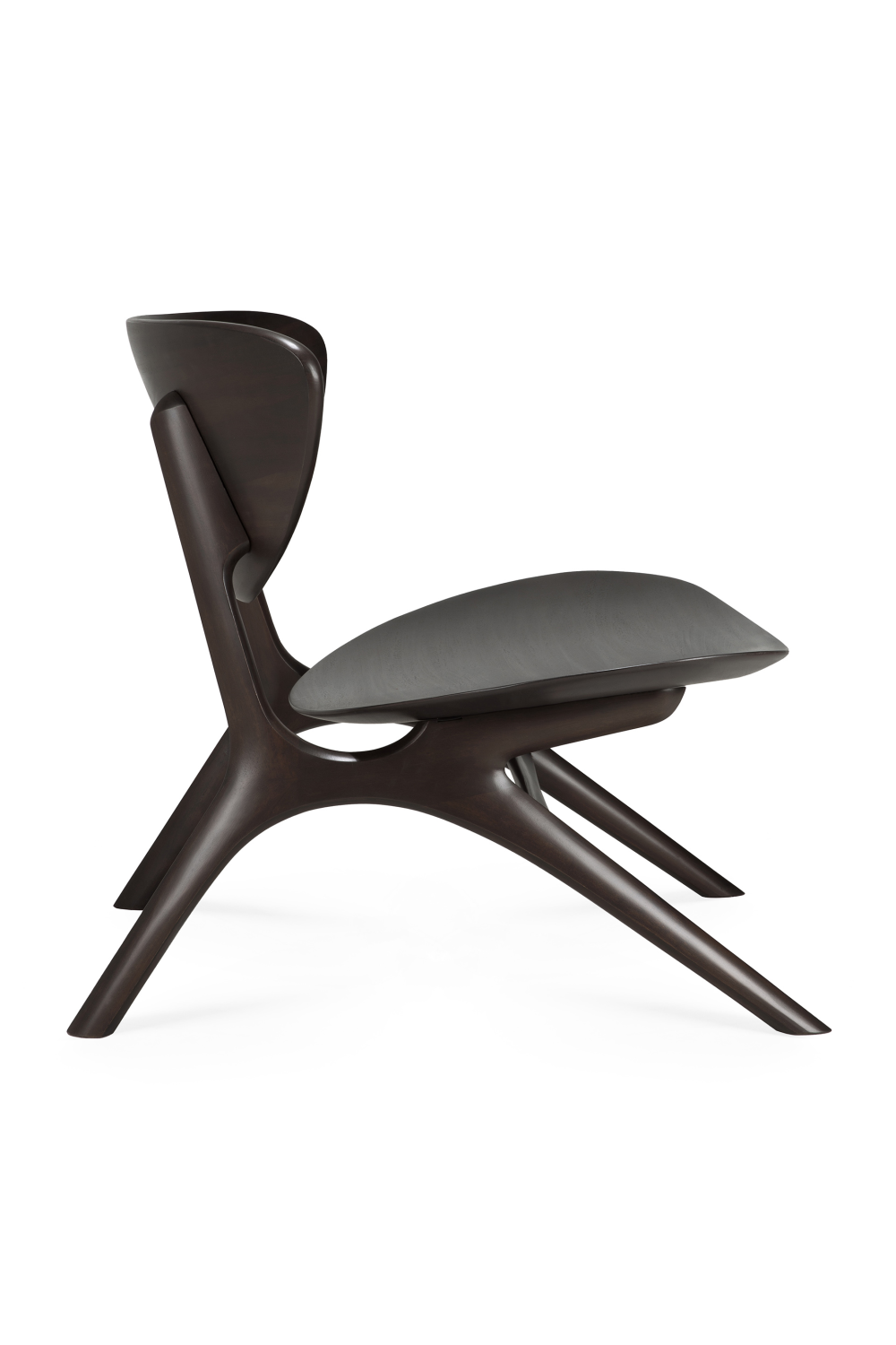 Mahogany Curved Lounge Chair | Ethnicraft Eye | Oroa.com