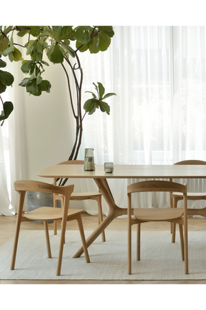 Cross Leg Oak Dining Table | Ethnicraft Oak | OROA.COM