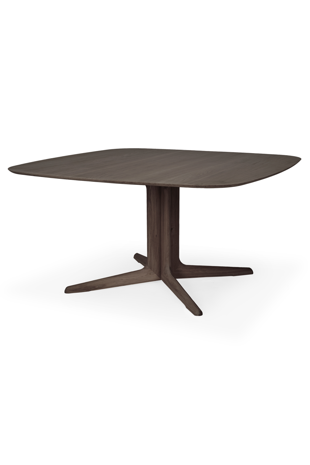 Central-Footed Varnished Oak Dining Table | Ethnicraft Corto | Oroa.com