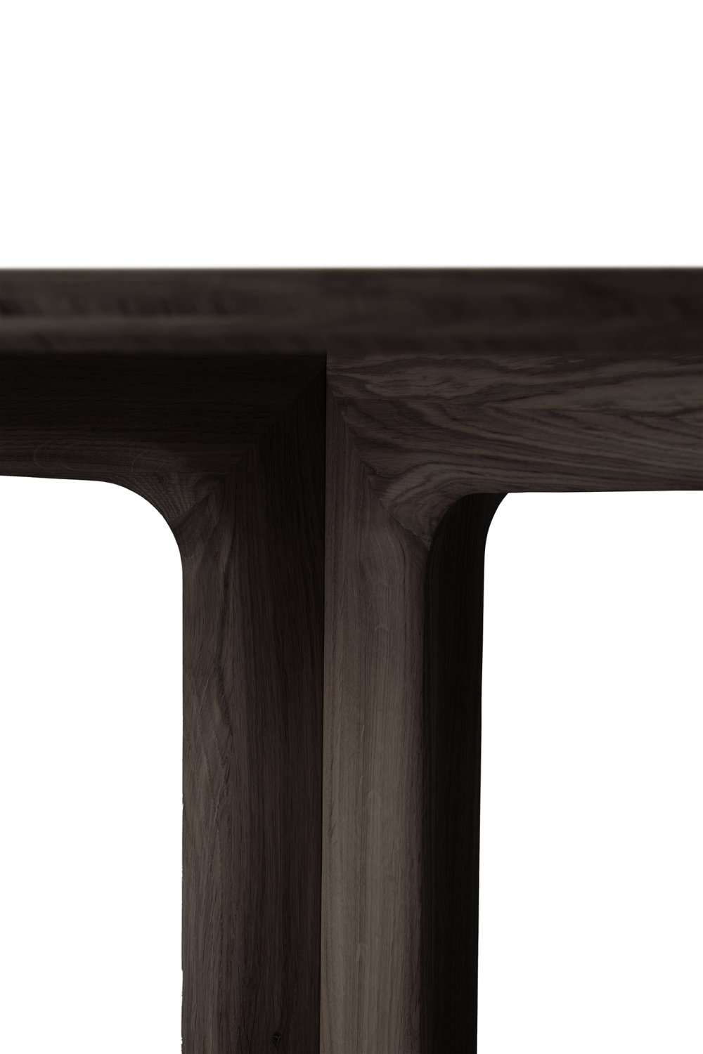 Central-Footed Varnished Oak Dining Table | Ethnicraft Corto | Oroa.com