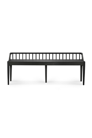 Modern Nordic Black Oak Bench | Ethnicraft Spindle | Oroa.com