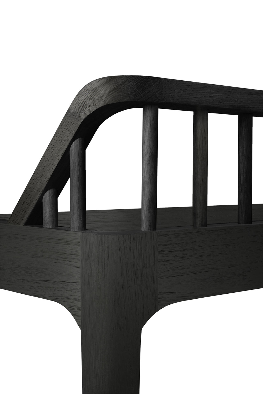 Modern Nordic Black Oak Bench | Ethnicraft Spindle | Oroa.com