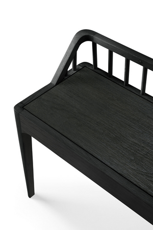 Modern Nordic Black Oak Bench | Ethnicraft Spindle | Oroa.com