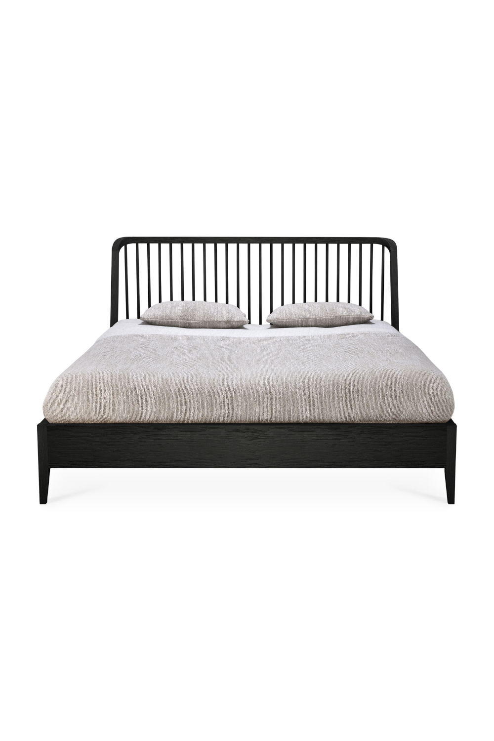 Black Solid Oak Bed | Ethnicraft Spindle | Oroa.com