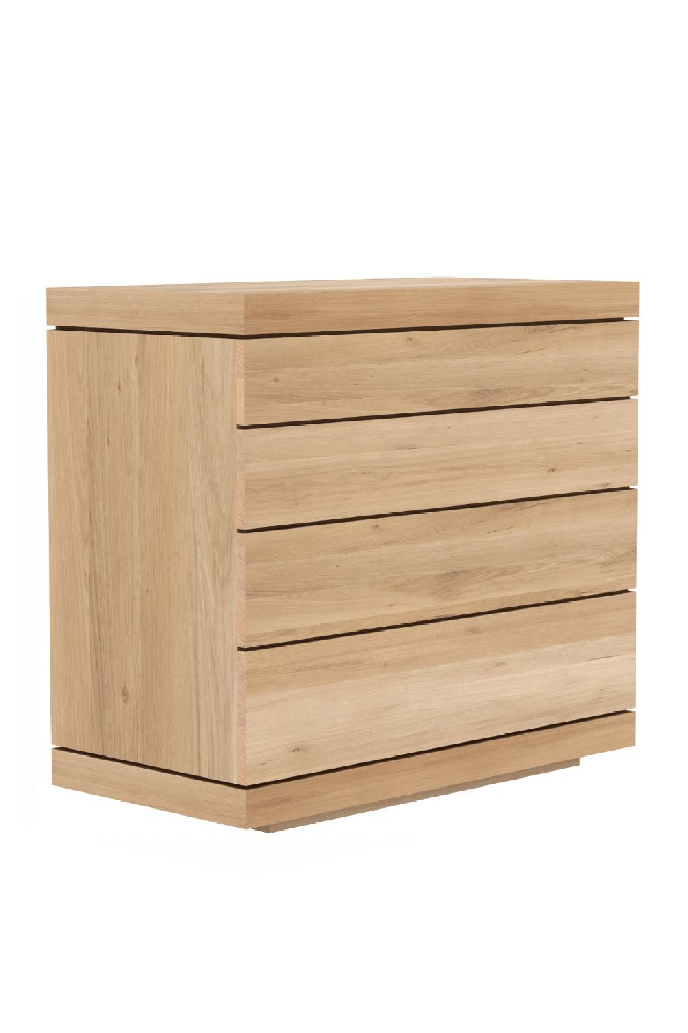 4-Drawer Oiled Oak Dresser | Ethnicraft Burger | OROA.com