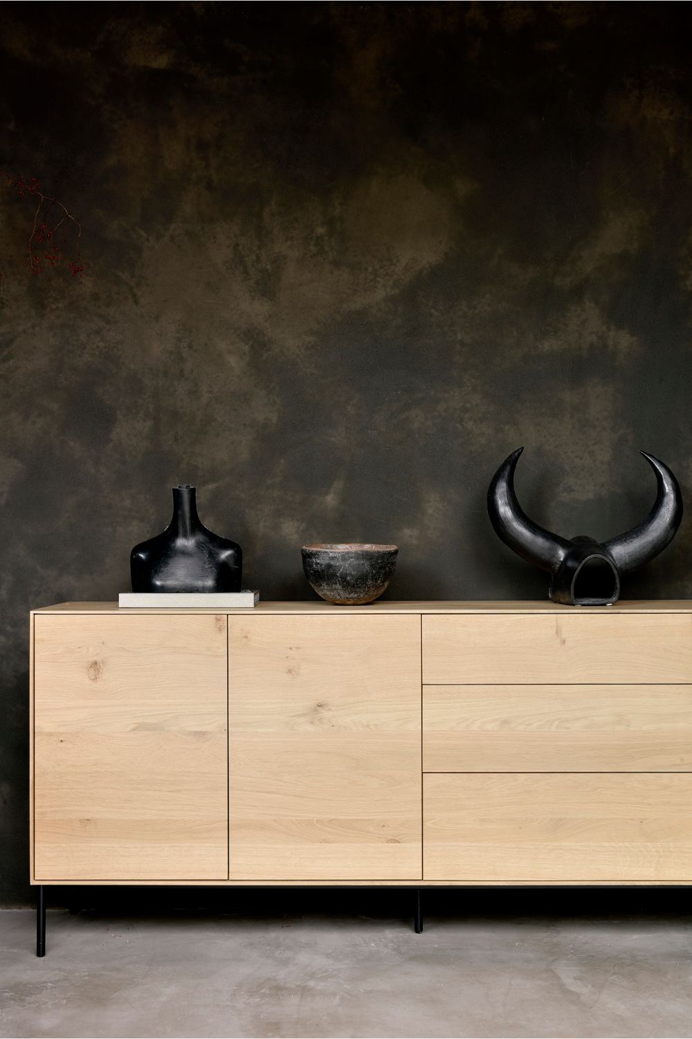 Modern Varnished Oak Sideboard | Ethnicraft Whitebird | Oroa.com