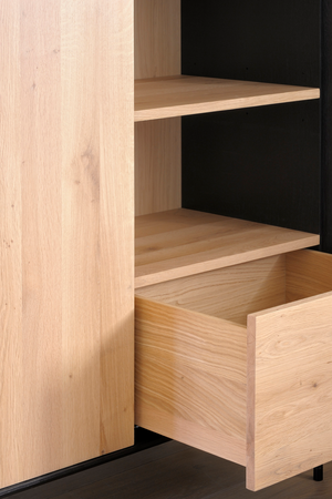 1-Door Oak Wood Cabinet | Ethnicraft Blackbird | OROA