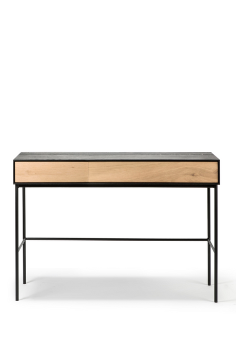 Solid Oak 2-Drawer Desk | Ethnicraft Blackbird | Oroa.com