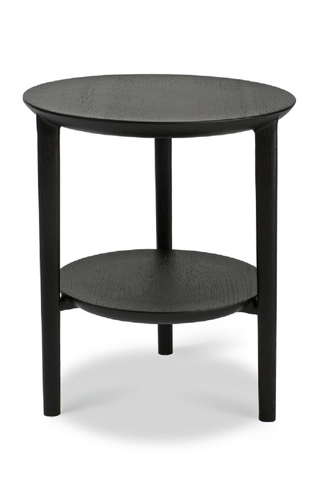 Circular Tiered Black Oak Side Table | Ethnicraft Bok | Oroa.com