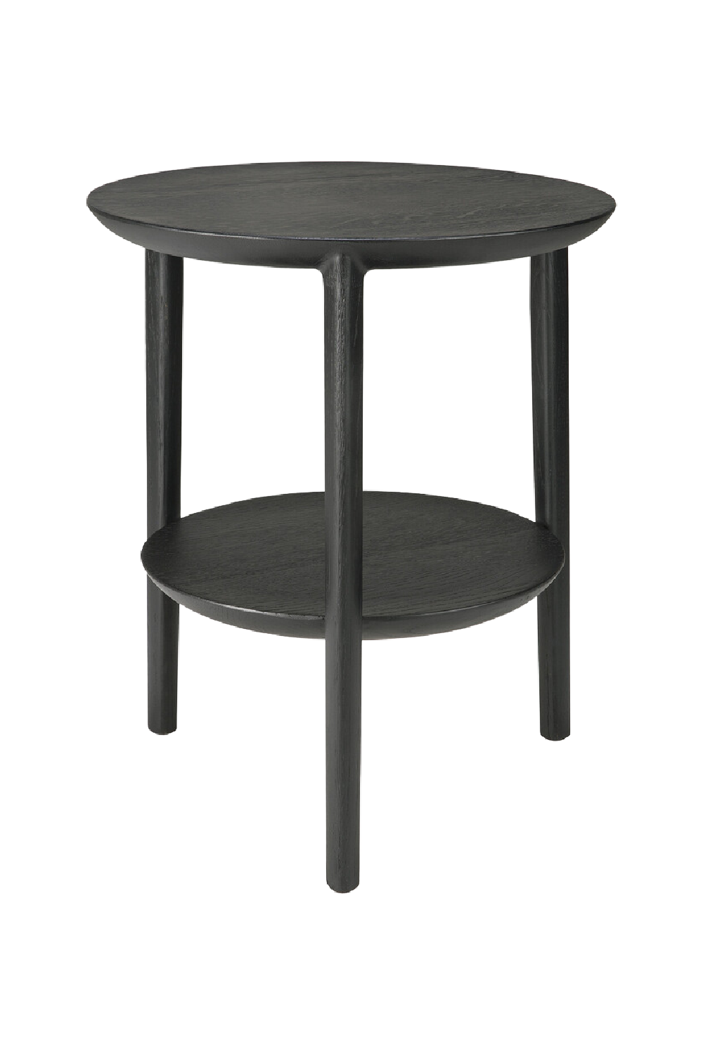  Circular Tiered Black Oak Side Table | Ethnicraft Bok | Oroa.com