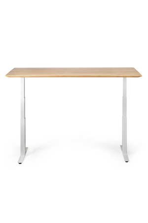 White Metal Adjustable Desk Base | Ethnicraft Bok | Oroa.com