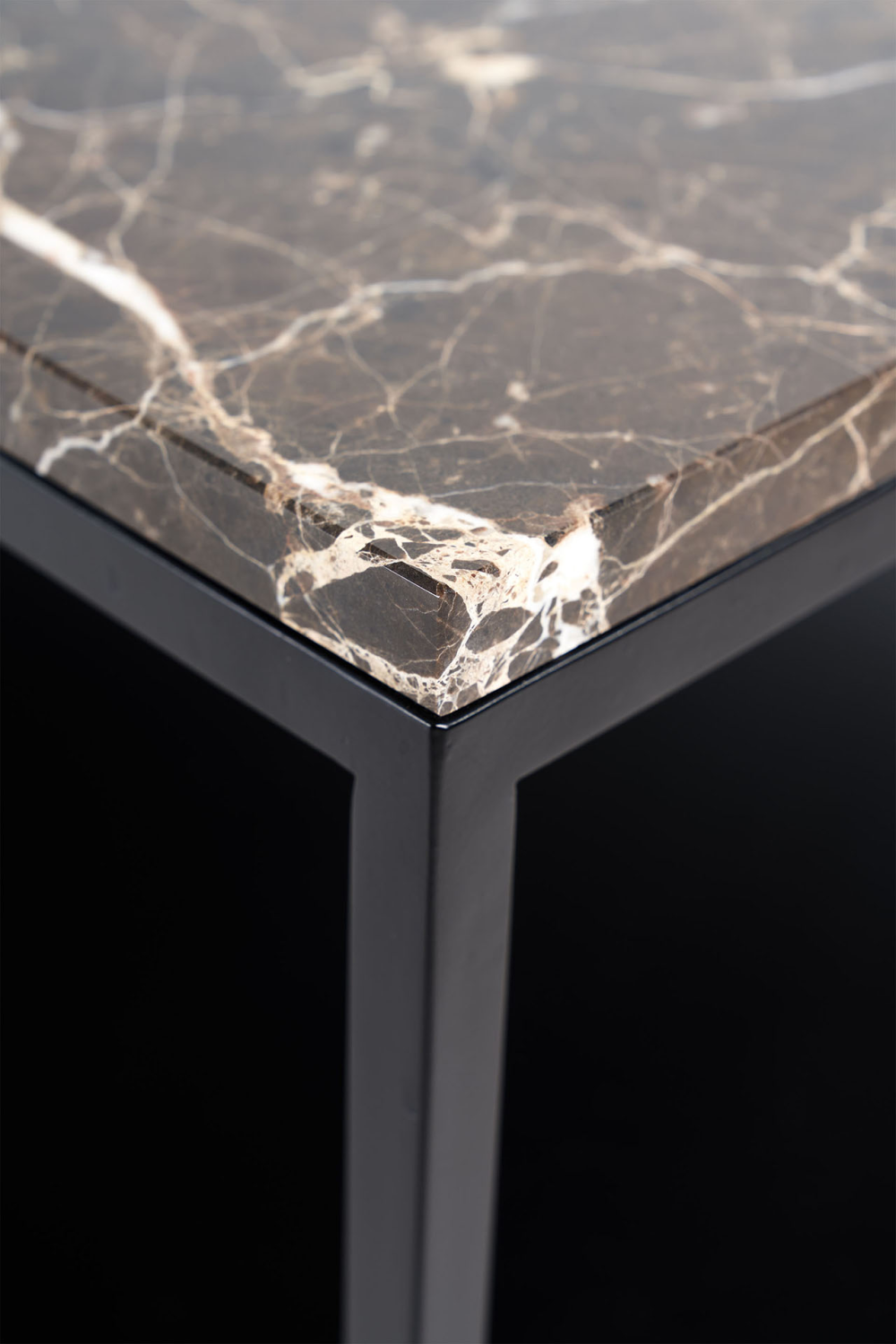 Rectangular Dark Marble Coffee Table | Ethnicraft Stone | OROA.COM