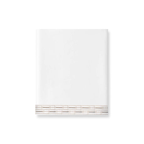 400TC Percale Embroidered Flat Sheet | Amalia Home Memória | Oroa.com