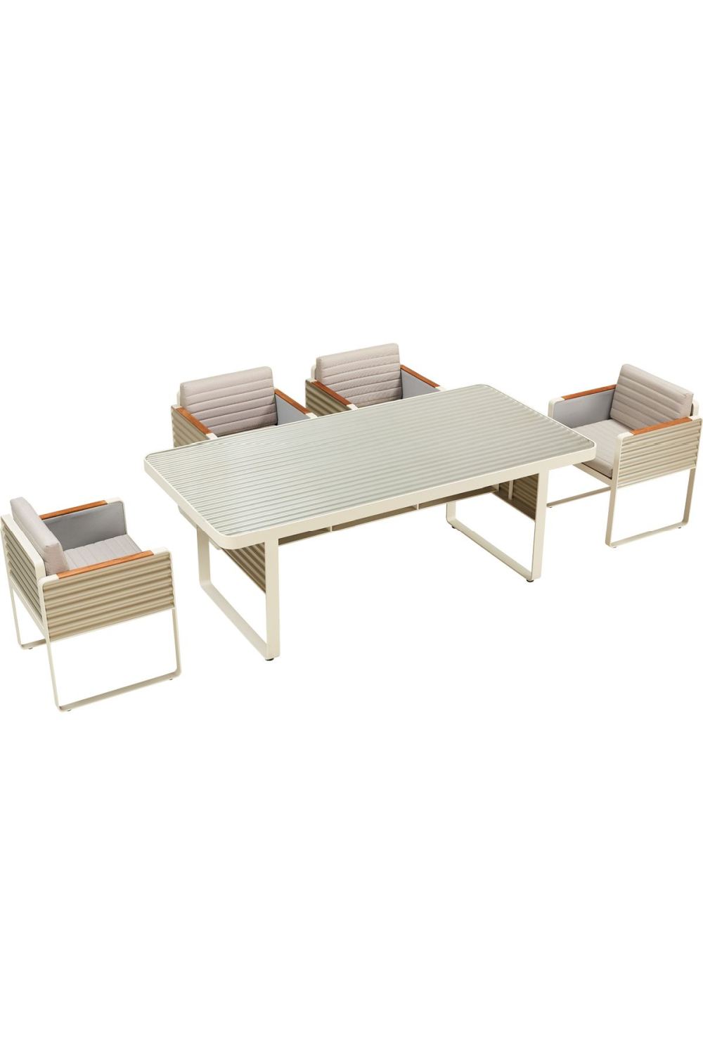 Taupe Modern Outdoor Dining Set | Higold Airport | Oroa.com